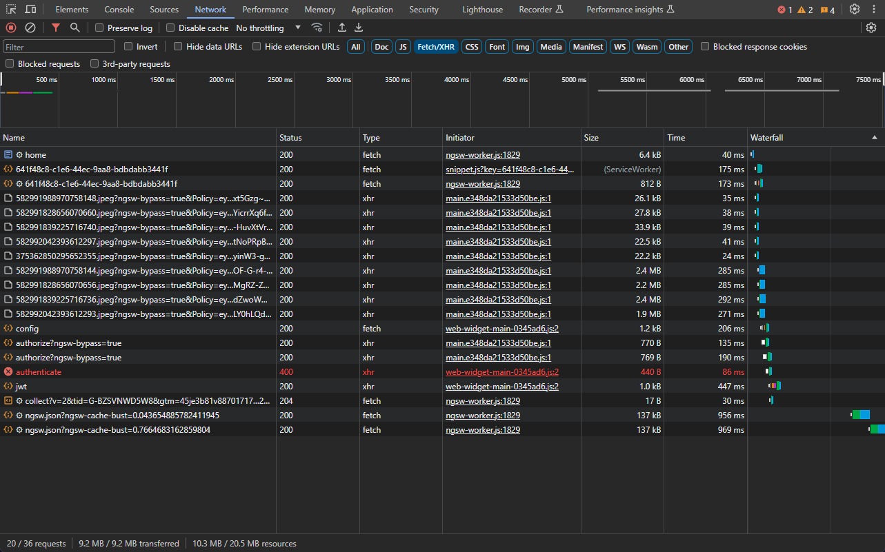 Network Tab