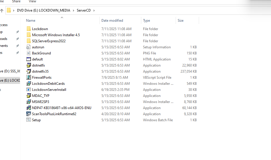 ServerCD Folder Contents